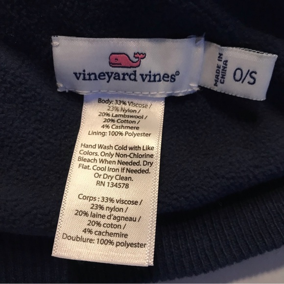 Vineyard Vines Girls Multi Whale Pom Pom Beanie. - Picture 6 of 6